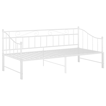 Ausziehsofa Bettgestell Weiß Metall 90x200 cm - Pazzar.ch