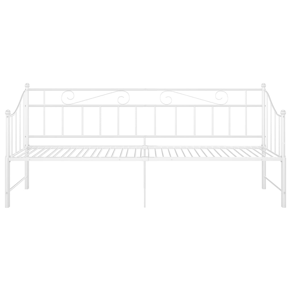 Ausziehsofa Bettgestell Weiß Metall 90x200 cm - Pazzar.ch