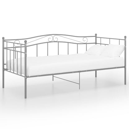 Schlafsofa Bettgestell Grau Metall 90x200 cm - Pazzar.ch
