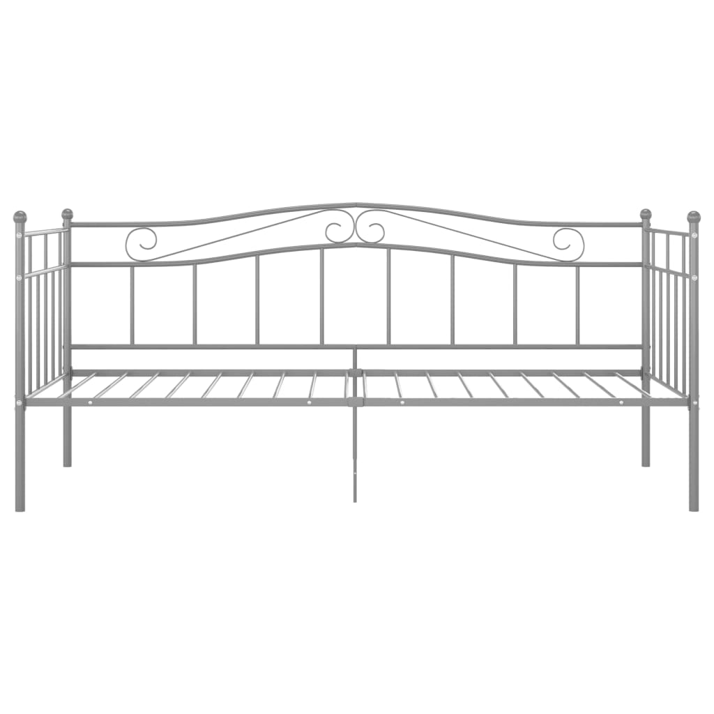 Schlafsofa Bettgestell Grau Metall 90x200 cm - Pazzar.ch