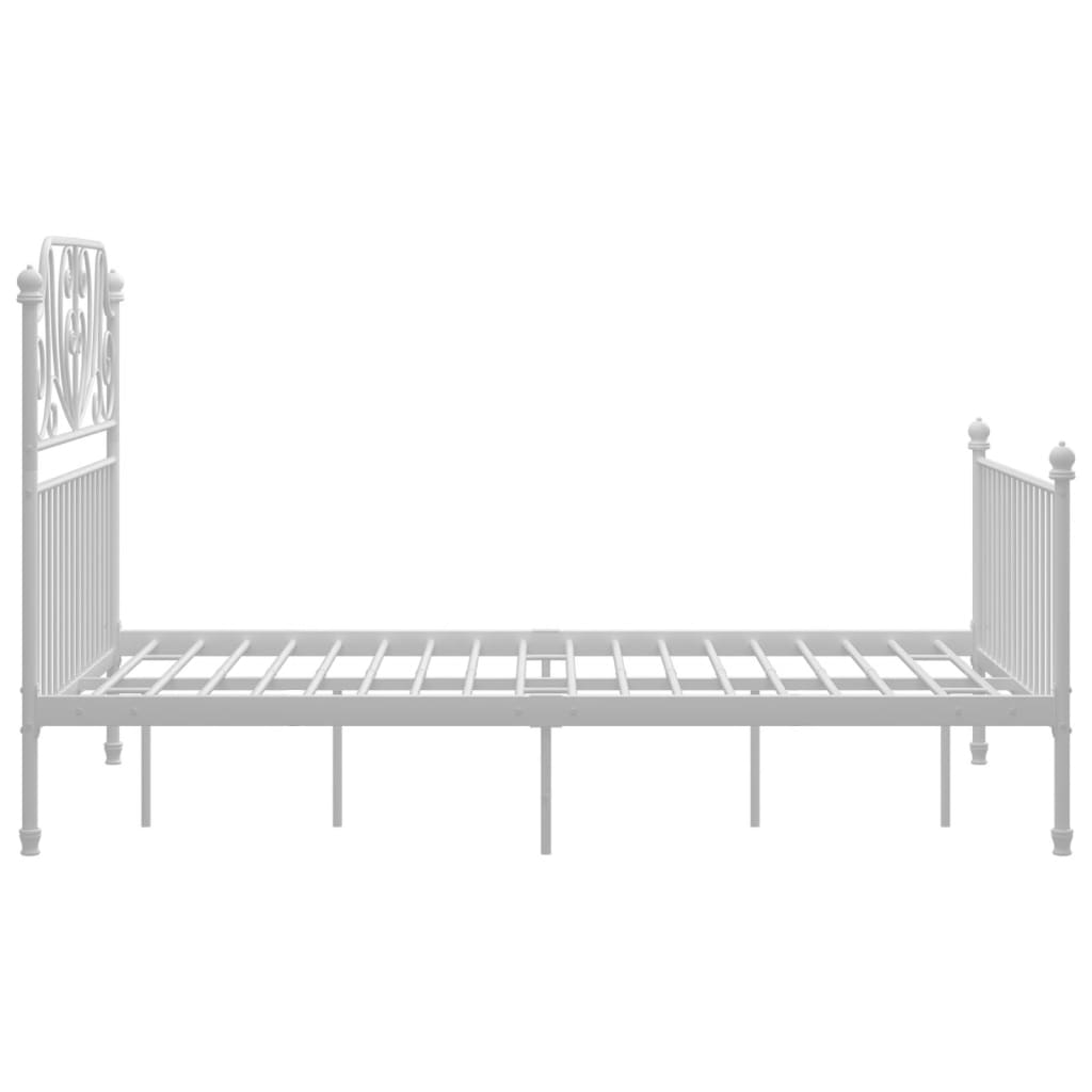 Bettgestell Weiß Metall 120x200 cm - Pazzar.ch