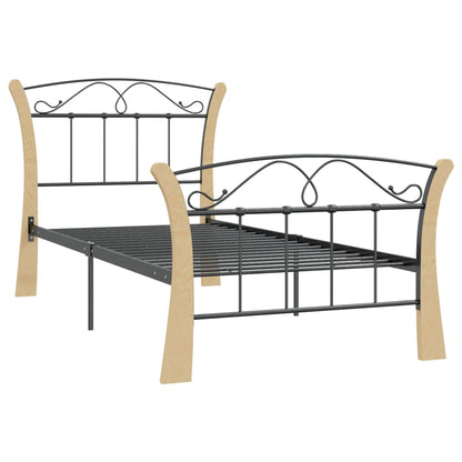 Bettgestell Schwarz Metall 90x200 cm - Pazzar.ch