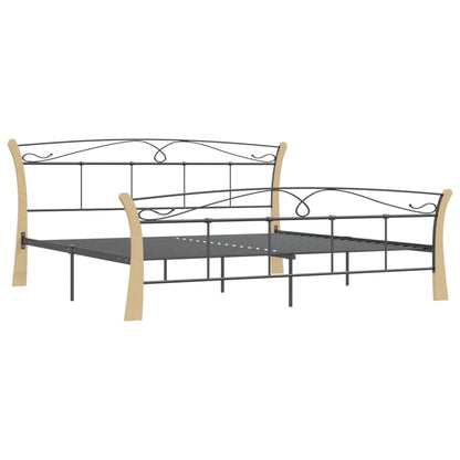 Bettgestell Schwarz Metall 200x200 cm - Pazzar.ch