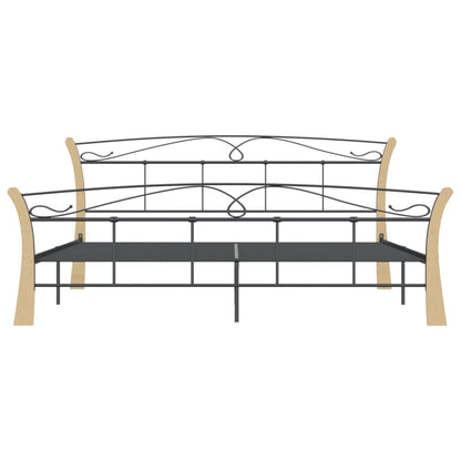 Bettgestell Schwarz Metall 200x200 cm - Pazzar.ch