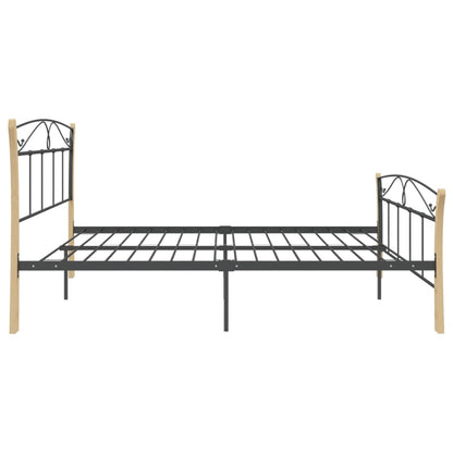 Bettgestell Schwarz Metall 200x200 cm - Pazzar.ch