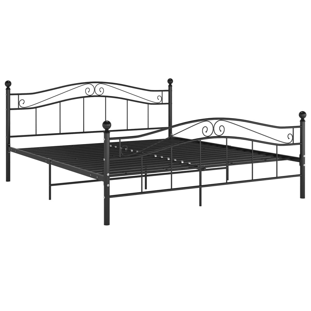 Bett Schwarz Metall 140x200 cm - Pazzar.ch