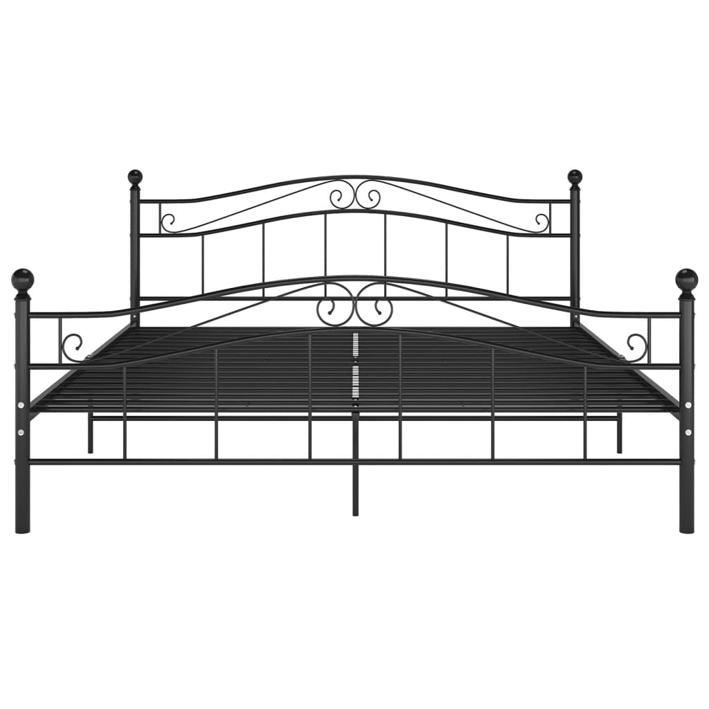 Bett Schwarz Metall 140x200 cm
