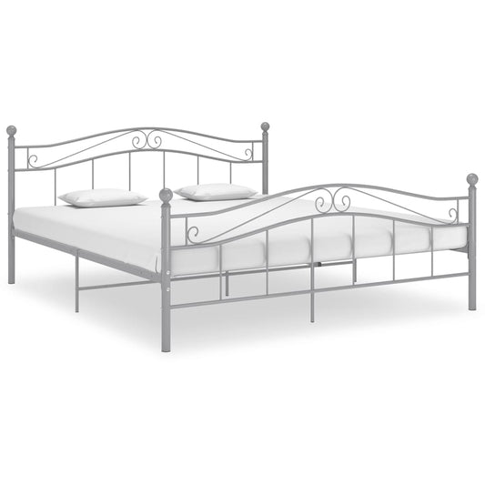 Bett Grau Metall 140x200 cm - Pazzar.ch