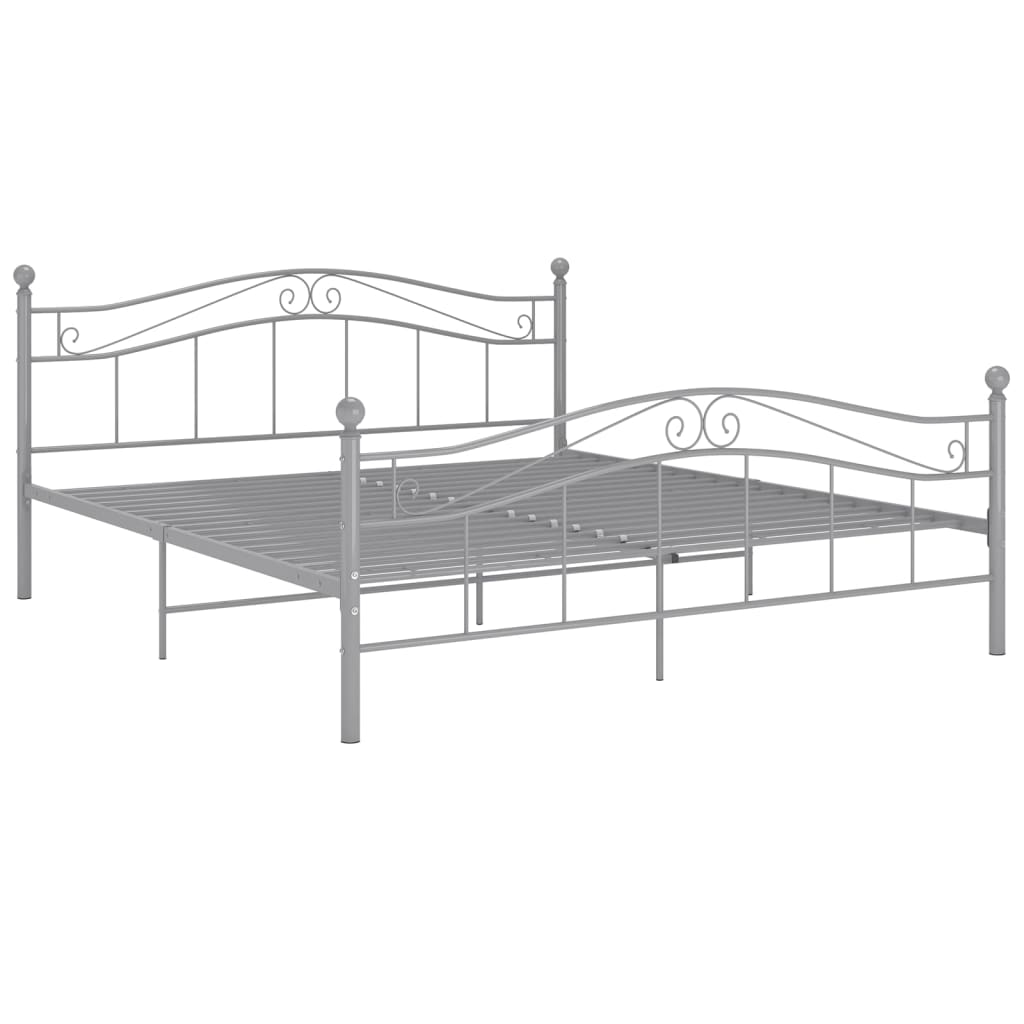Bett Grau Metall 140x200 cm - Pazzar.ch