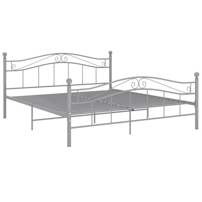Bett Grau Metall 140x200 cm - Pazzar.ch