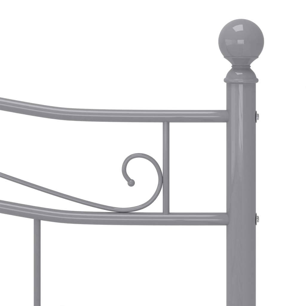 Bett Grau Metall 140x200 cm - Pazzar.ch