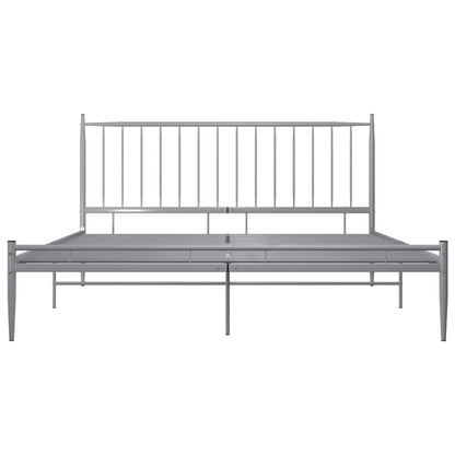 Bett Grau Metall 200x200 cm - Pazzar.ch