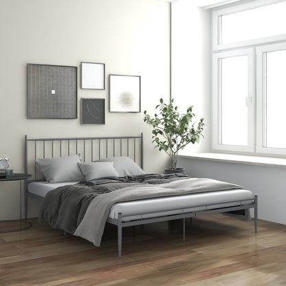 Bett Grau Metall 200x200 cm - Pazzar.ch
