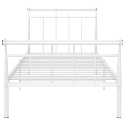 Bettgestell Weiß Metall 100x200 cm - Pazzar.ch