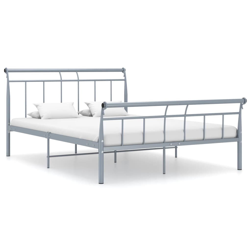 Bettgestell Grau Metall 140x200 cm - Pazzar.ch