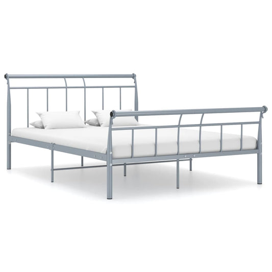 Bettgestell Grau Metall 140x200 cm - Pazzar.ch