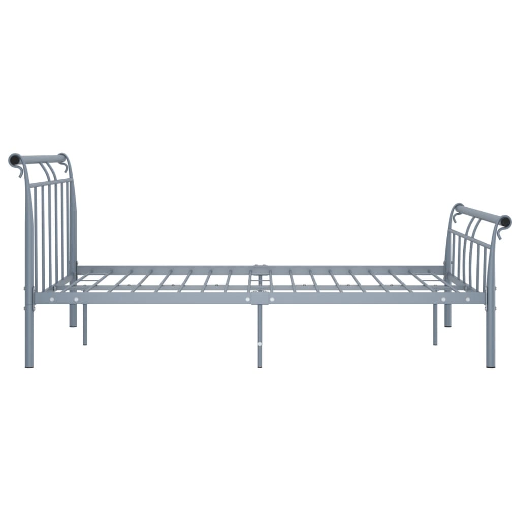 Bettgestell Grau Metall 140x200 cm - Pazzar.ch