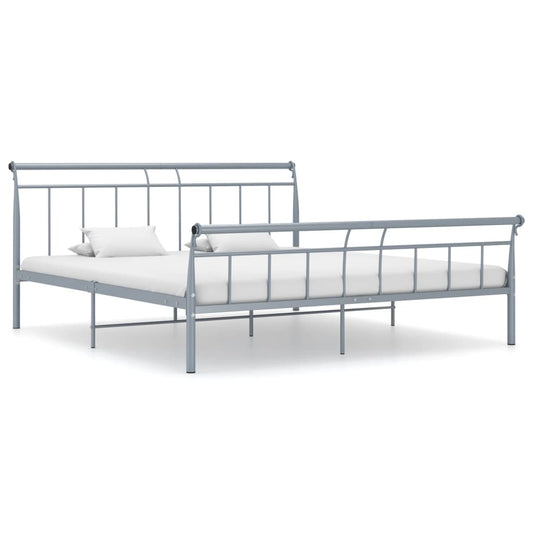 Bettgestell Grau Metall 180x200 cm - Pazzar.ch