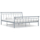 Bettgestell Grau Metall 180x200 cm