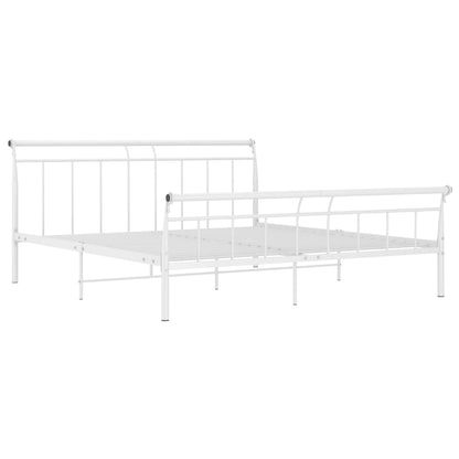 Bettgestell Weiß Metall 200x200 cm - Pazzar.ch