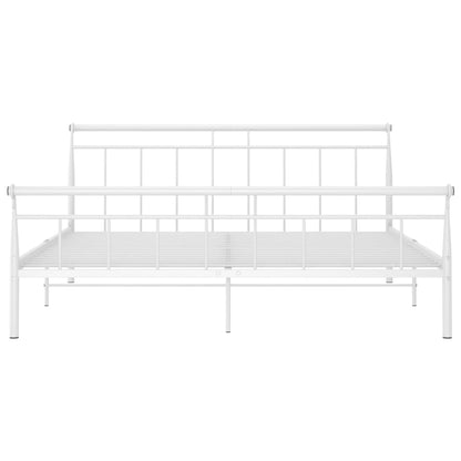 Bettgestell Weiß Metall 200x200 cm - Pazzar.ch