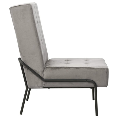 Relaxstuhl 65x79x87 cm Hellgrau Samt - Pazzar.ch