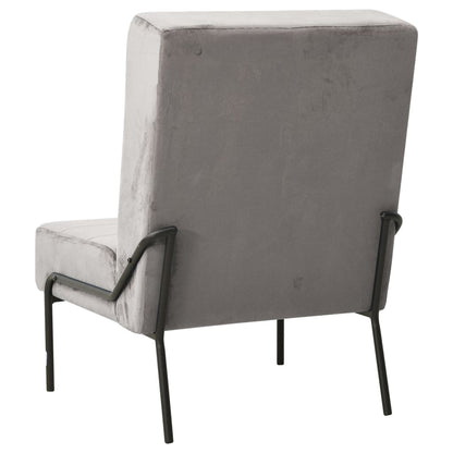 Relaxstuhl 65x79x87 cm Hellgrau Samt - Pazzar.ch