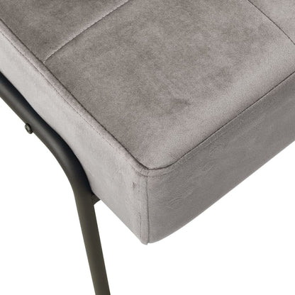 Relaxstuhl 65x79x87 cm Hellgrau Samt - Pazzar.ch