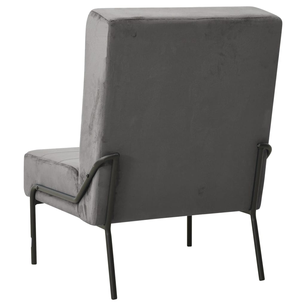 Relaxstuhl 65x79x87 cm Dunkelgrau Samt - Pazzar.ch