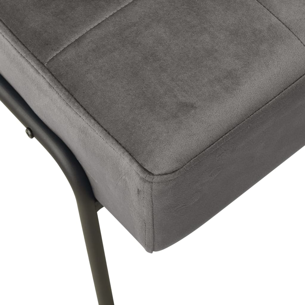 Relaxstuhl 65x79x87 cm Dunkelgrau Samt - Pazzar.ch