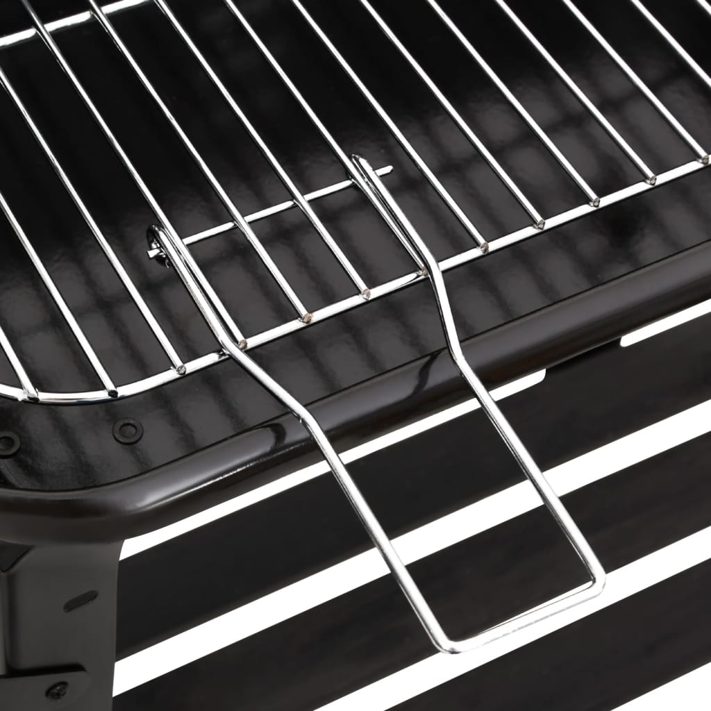 Holzkohlegrill mit Rädern Schwarz Stahl - Pazzar.ch
