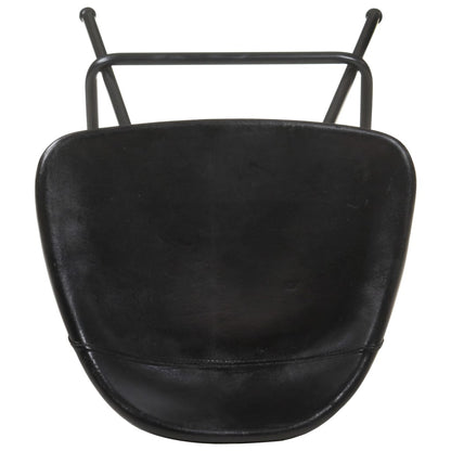 Barhocker 2 Stk. Schwarz Echtleder - Pazzar.ch