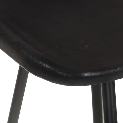Barhocker 4 Stk. Schwarz Echtleder - Pazzar.ch