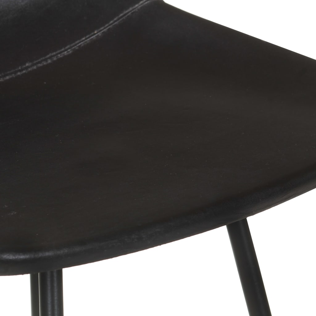 Barhocker 4 Stk. Schwarz Echtleder - Pazzar.ch