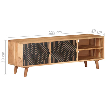 TV-Schrank 115x30x39 cm Massivholz Akazie - Pazzar.ch