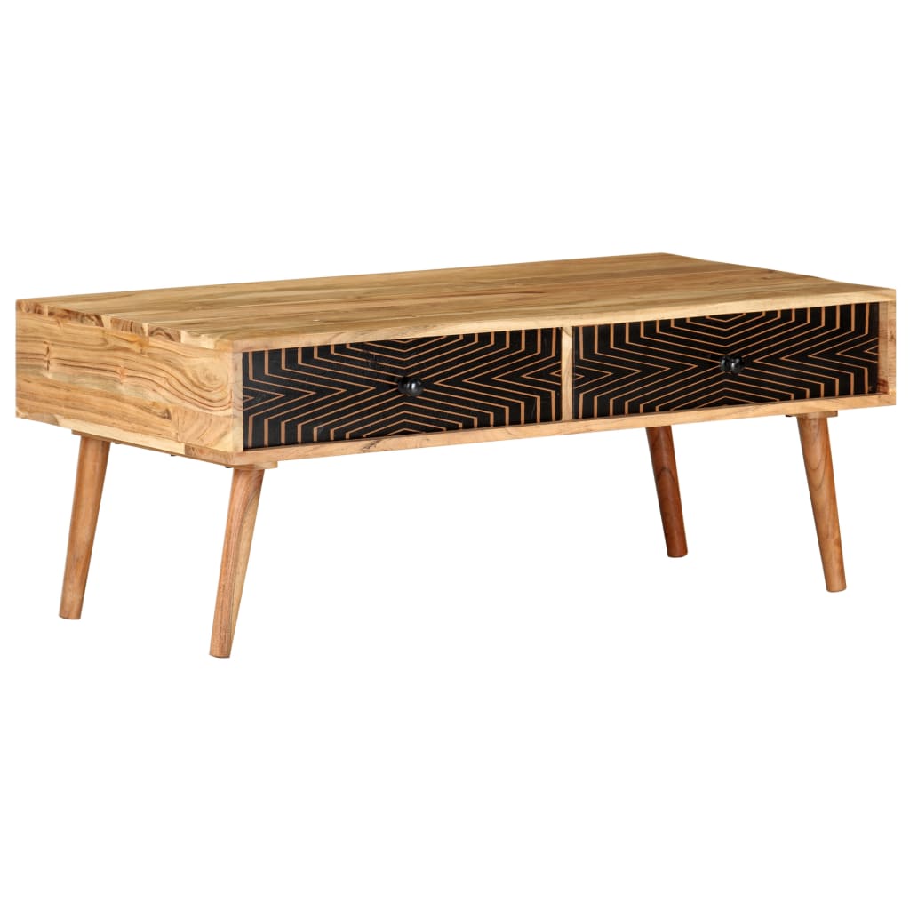 Couchtisch 100x50x39 cm Massivholz Akazie - Pazzar.ch