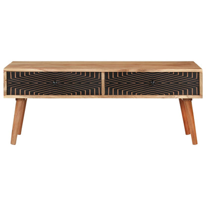 Couchtisch 100x50x39 cm Massivholz Akazie - Pazzar.ch