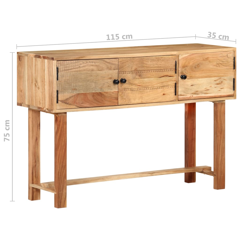 Sideboard 115x35x75 cm Massivholz Akazie - Pazzar.ch