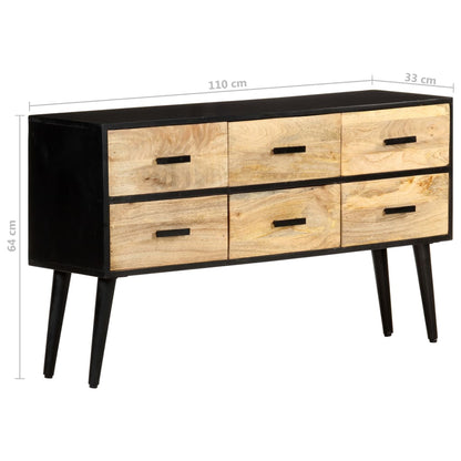 Sideboard 110x33x64 cm Massivholz Mango - Pazzar.ch
