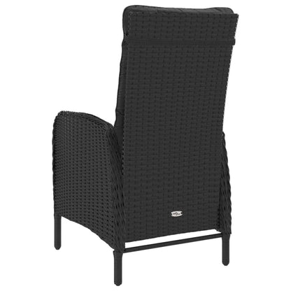 3-tlg. Bistro-Set Poly Rattan und Glas Schwarz - Pazzar.ch