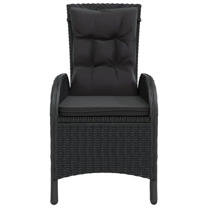 3-tlg. Garten-Bistro-Set Poly Rattan Schwarz - Pazzar.ch
