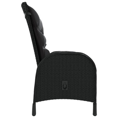 3-tlg. Garten-Bistro-Set Poly Rattan Schwarz - Pazzar.ch