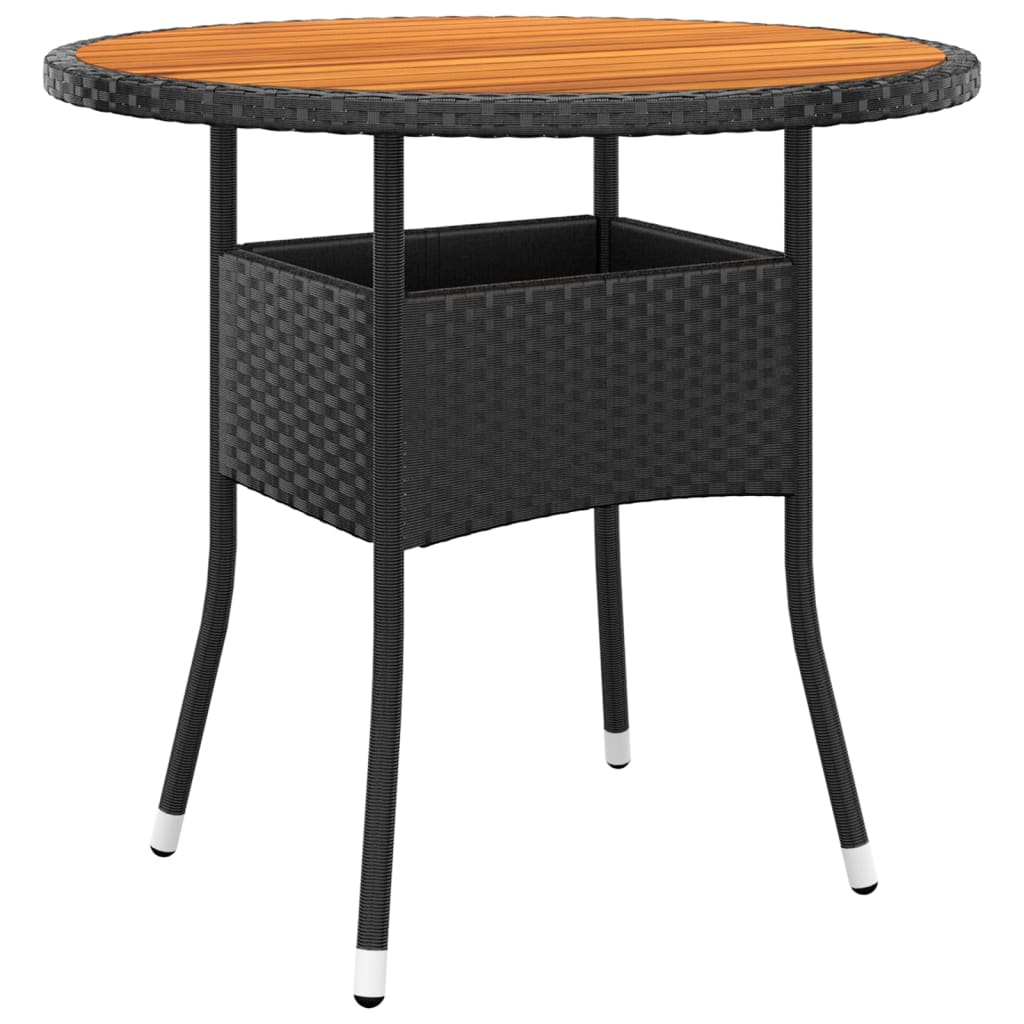 3-tlg. Garten-Bistro-Set Poly Rattan Schwarz - Pazzar.ch