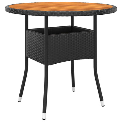 3-tlg. Garten-Bistro-Set Poly Rattan Schwarz - Pazzar.ch