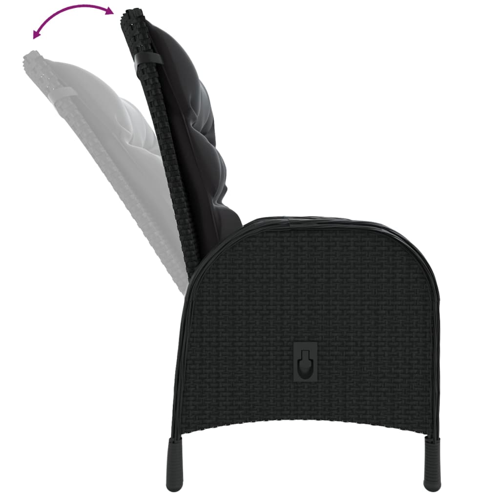5-tlg. Garten-Bistro-Set Poly Rattan Schwarz - Pazzar.ch