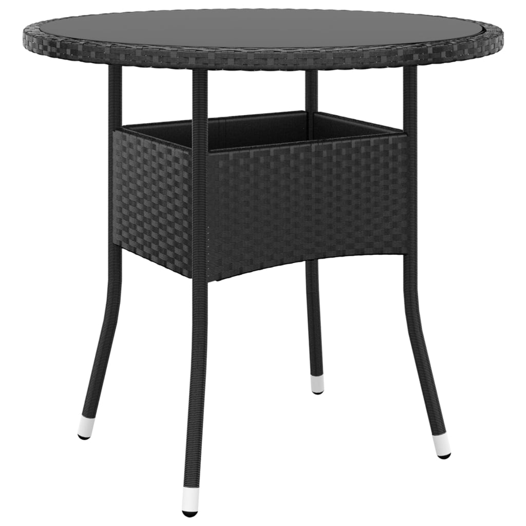 5-tlg. Garten-Bistro-Set Poly Rattan Schwarz - Pazzar.ch