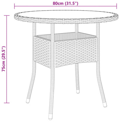 5-tlg. Garten-Bistro-Set Poly Rattan Schwarz - Pazzar.ch