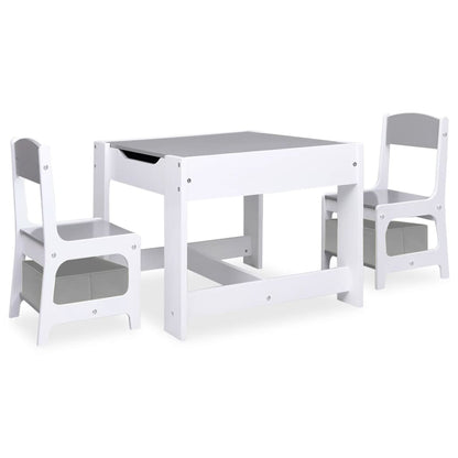 Kindertisch mit 2 Stühlen Weiß MDF - Pazzar.ch