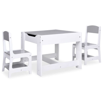 Kindertisch mit 2 Stühlen Weiß MDF - Pazzar.ch