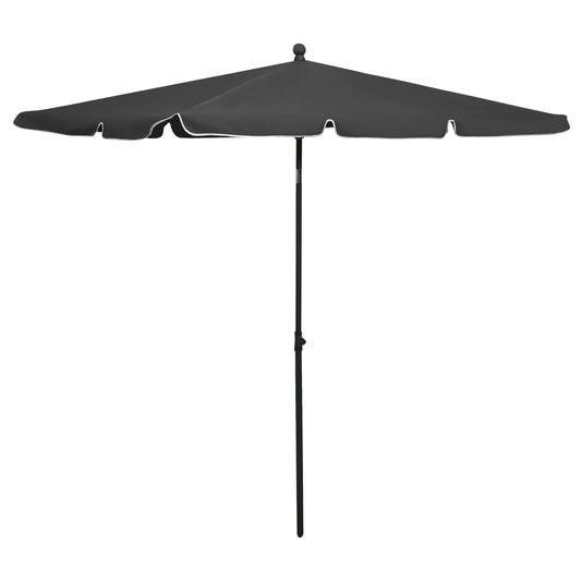 Sonnenschirm mit Mast 210x140 cm Anthrazit - Pazzar.ch